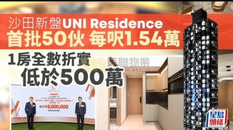 UNI RESIDENCE 沙田 低層 1701138 售盤