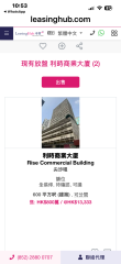 利時商業大廈 尖沙咀 地下 1848650 售盤